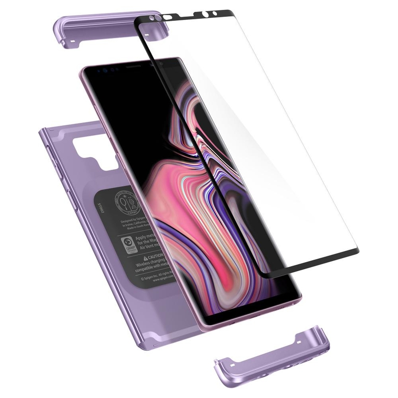 [PACHET 360°] Husa + Sticla Samsung Galaxy Note 9 Thin Fit SPIGEN - Lavender