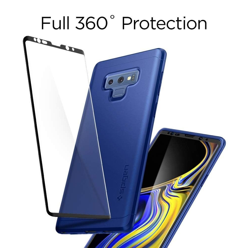 [PACHET 360°] Husa + Sticla Samsung Galaxy Note 9 Thin Fit SPIGEN - Ocean Blue