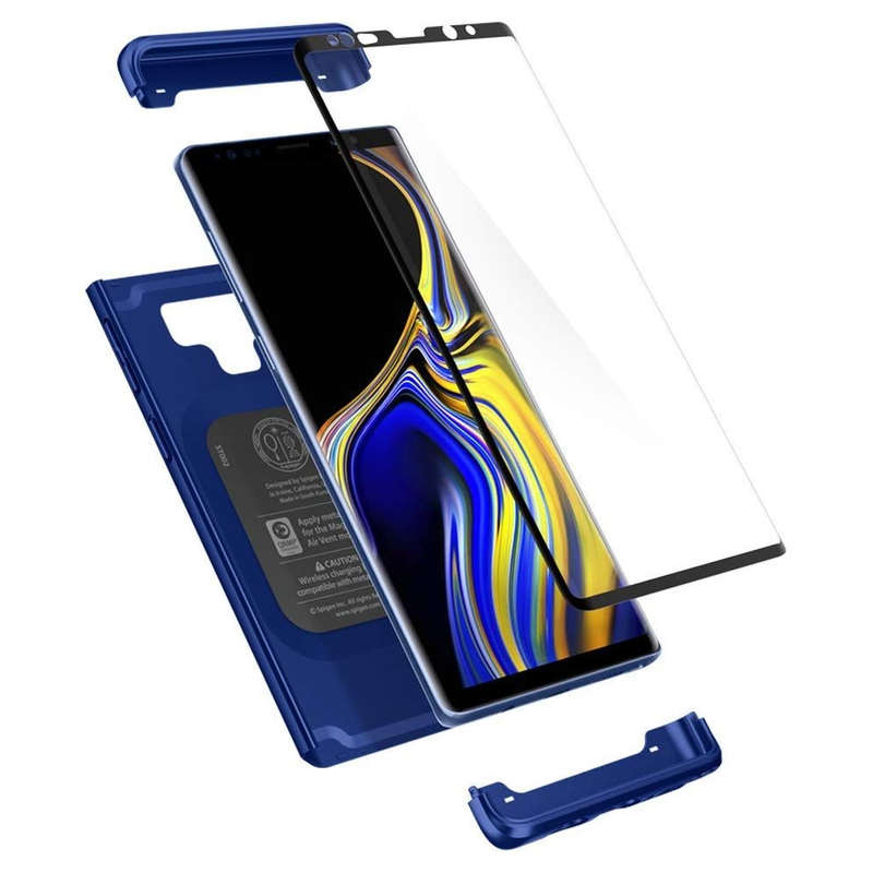 [PACHET 360°] Husa + Sticla Samsung Galaxy Note 9 Thin Fit SPIGEN - Ocean Blue