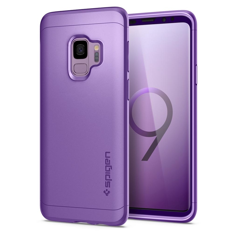 [PACHET 360°] Husa + Sticla Samsung Galaxy S9 Thin Fit SPIGEN  - Lilac Purple