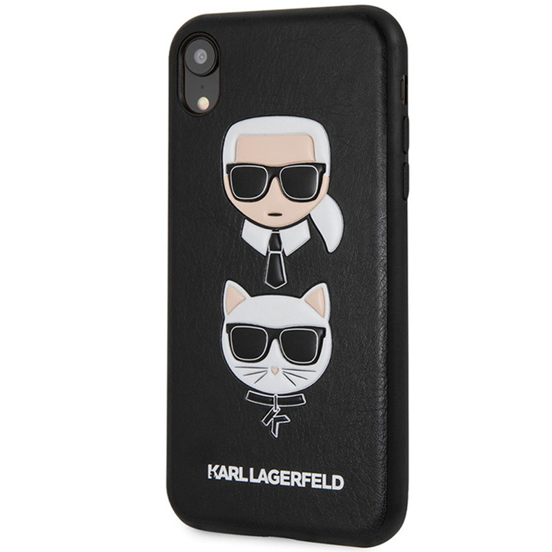 Bumper iPhone XR Karl Lagerfeld Karl & Choupette KLHCI61KICKC- Black