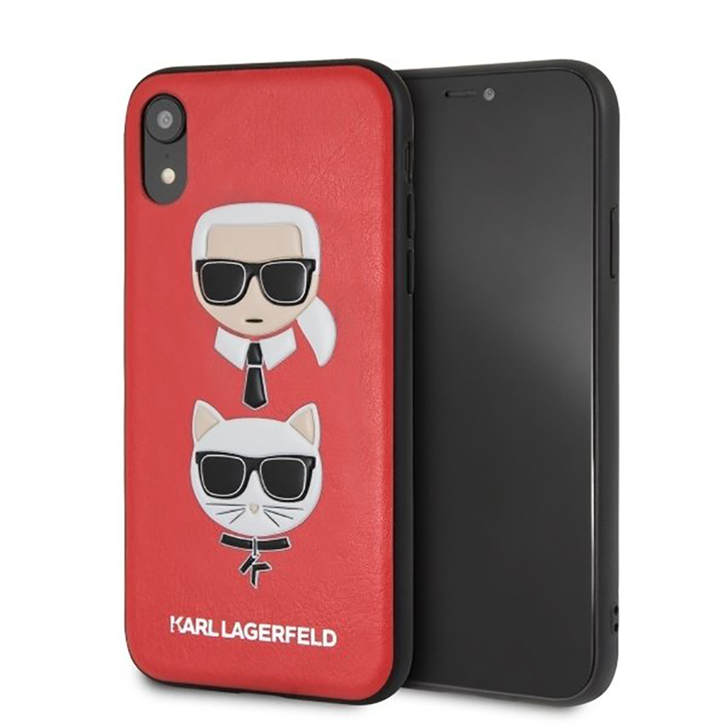 Bumper iPhone XR Karl Lagerfeld Karl & Choupette KLHCI61KICKCRE - Red