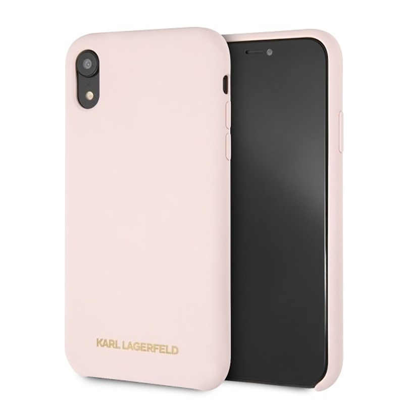 Bumper iPhone XR Karl Lagerfeld Silicone - Light Pink KLHCI61SLLPG