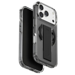 Husa iPhone 17 Pro UNIQ Heldro Air MagClick, negru/transparenta