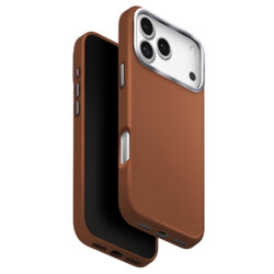 Husa iPhone 17 Pro UNIQ Lyden Leatherette, maro