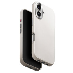 Husa iPhone 17 UNIQ Lyden Leatherette, gri
