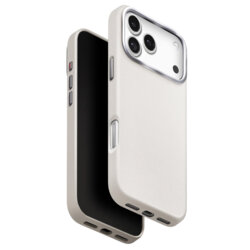 Husa iPhone 17 Pro Max UNIQ Lyden Leatherette, gri