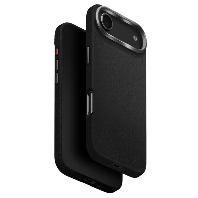 Husa iPhone 17 Air UNIQ Lyden Leatherette, negru
