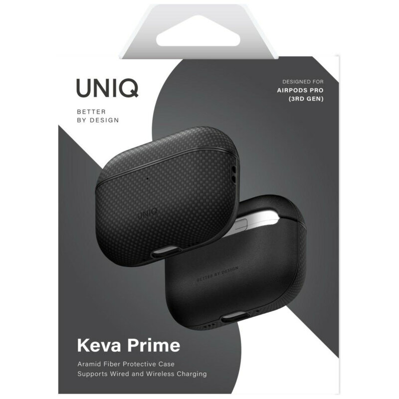 Husa AirPods Pro 3 UNIQ Keva Prime Series, negru