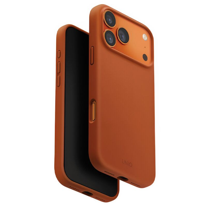 Husa iPhone 17 Pro Max UNIQ Lino MagClick™, oranj