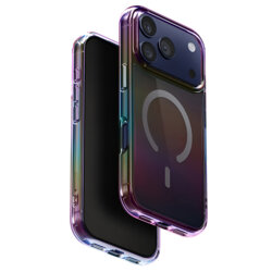 Husa iPhone 17 Pro Max UNIQ Iridescia MagClick™, Aurora Borealis