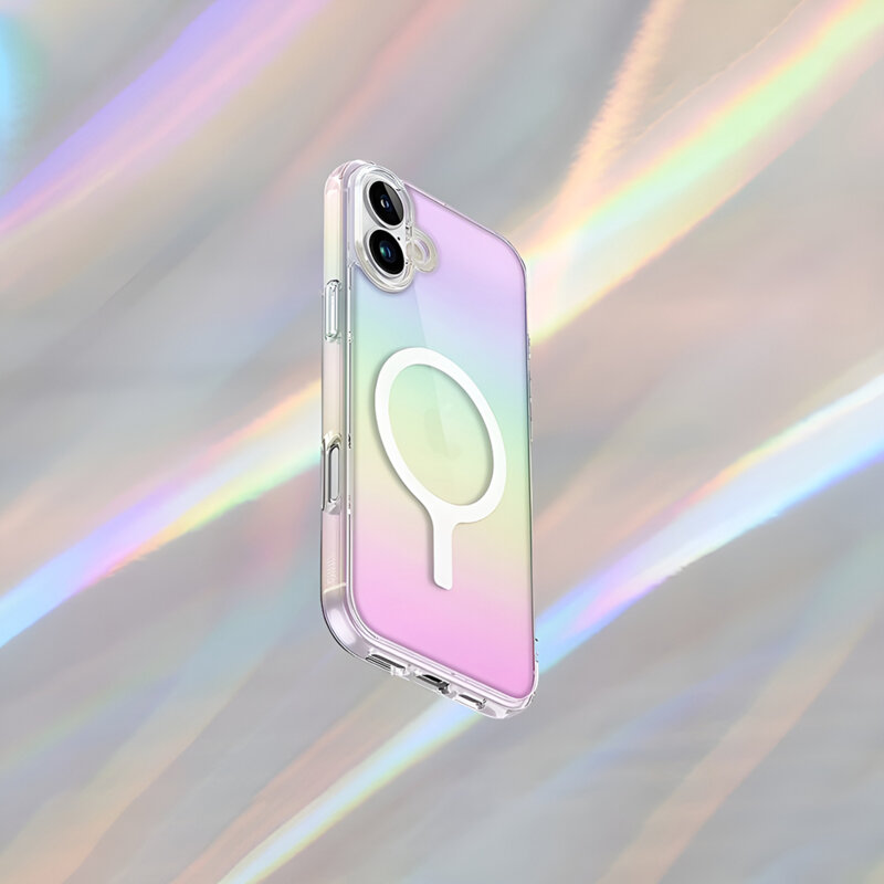 Husa iPhone 17 Pro UNIQ Iridescia MagClick™, Pastel Sky