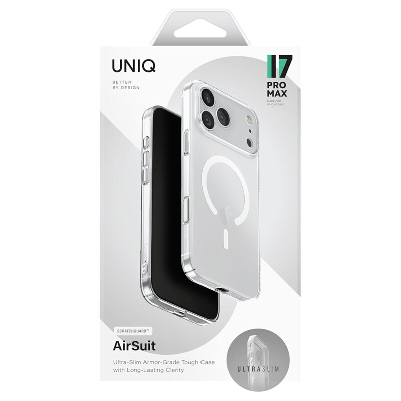 Husa iPhone 17 Pro UNIQ AirSuit MagClick, transparenta