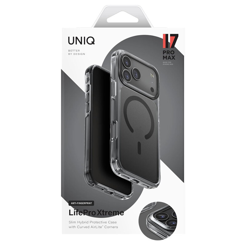 Husa iPhone 17 Pro Max UNIQ LifePro Xtreme MagClick, negru