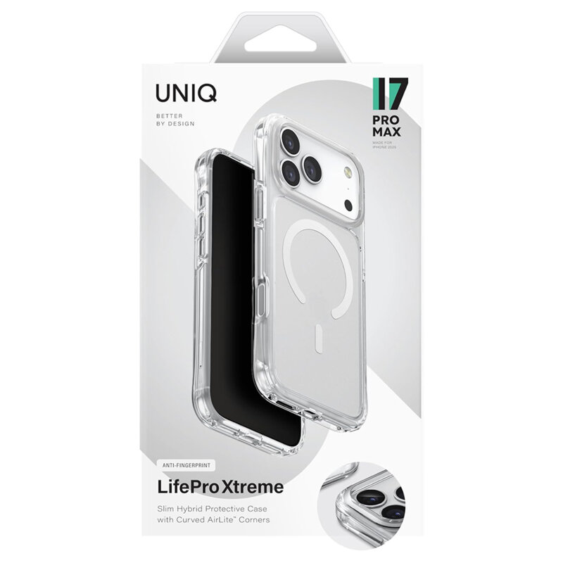 Husa iPhone 17 UNIQ LifePro Xtreme MagClick, transparenta