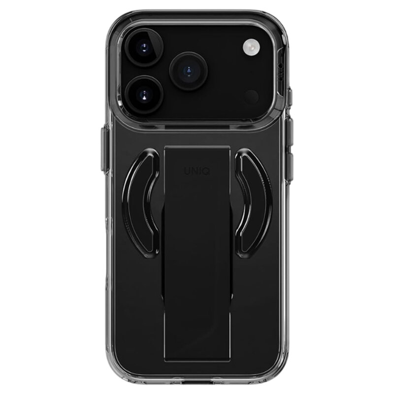Husa iPhone 17 Pro Max UNIQ Heldro Air MagClick, negru/transparenta