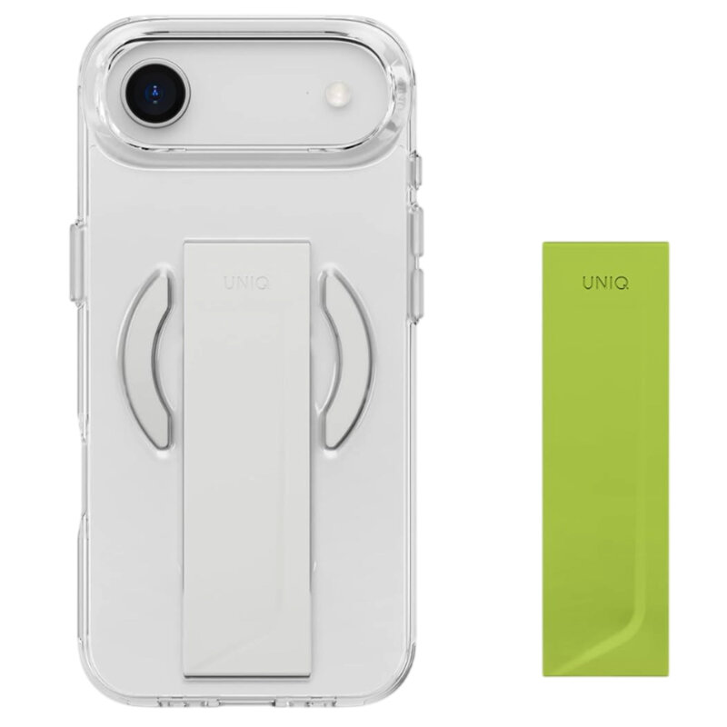 Husa iPhone 17 Pro UNIQ Heldro Air MagClick, gri