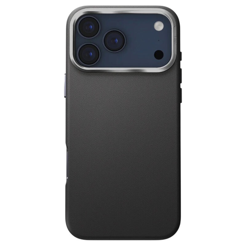 Husa iPhone 17 Pro UNIQ Lyden Leatherette, negru
