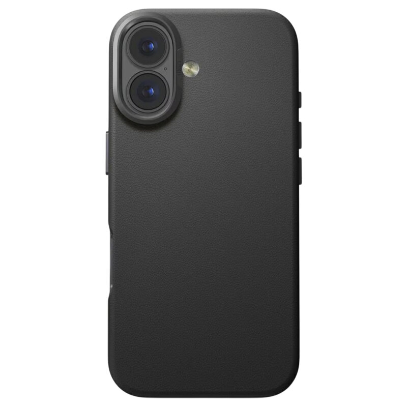 Husa iPhone 17 UNIQ Lyden Leatherette, negru