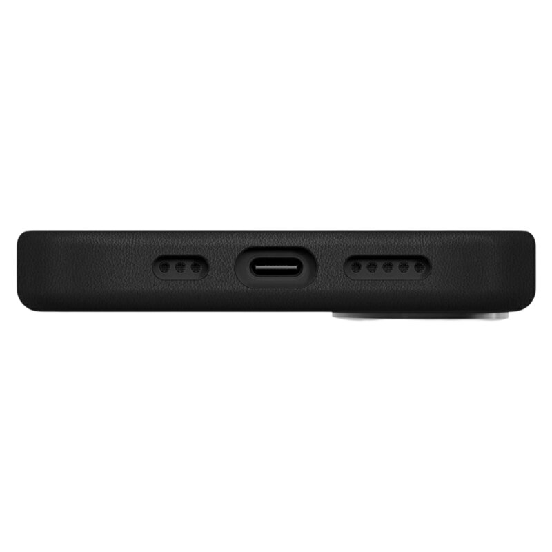 Husa iPhone 17 UNIQ Lyden Leatherette, negru