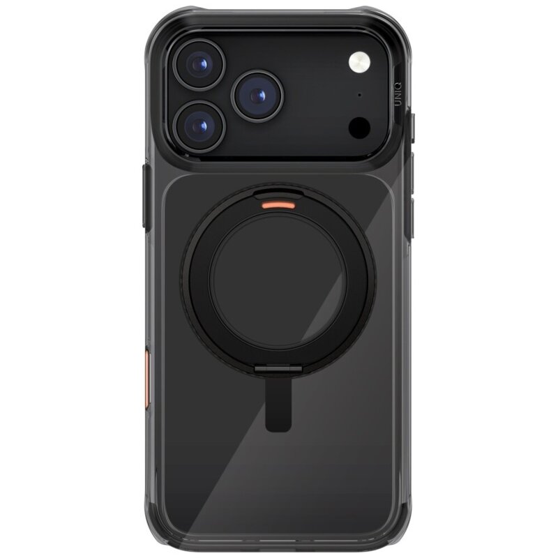 Husa iPhone 17 Pro UNIQ Swivix 360° Kickstand, negru