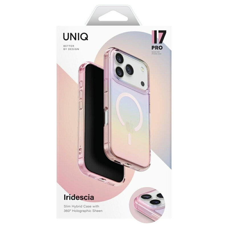 Husa iPhone 17 Pro Max UNIQ Iridescia MagClick™, Pastel Sky