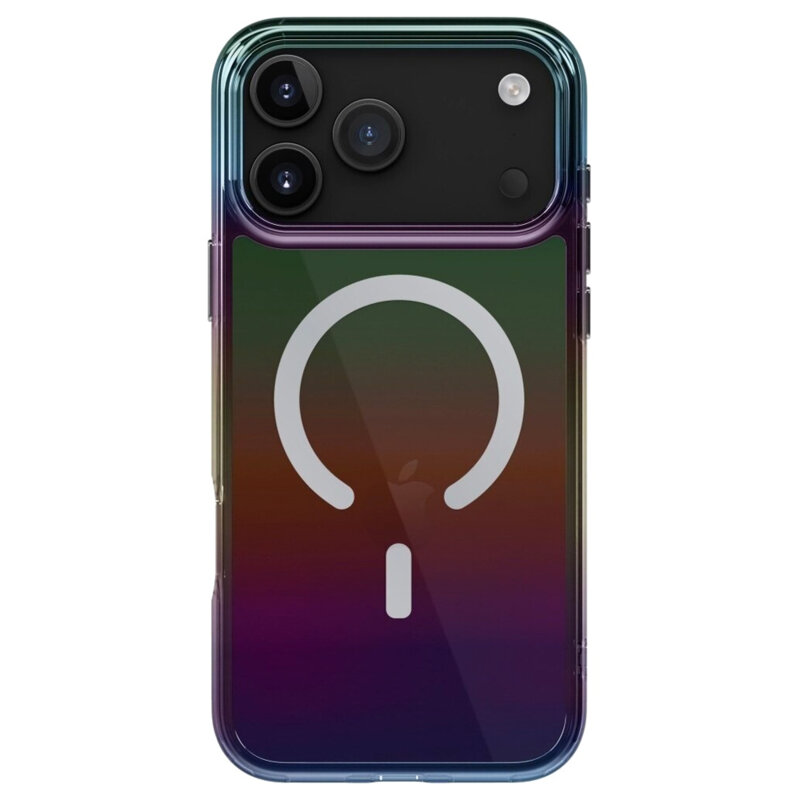 Husa iPhone 17 Pro Max UNIQ Iridescia MagClick™, Aurora Borealis