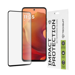 Folie sticla Motorola Moto G17 Techsuit 111D Full Glue Full Cover, negru