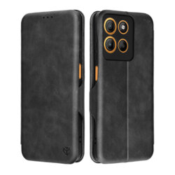 Husa 360° Motorola Moto G17 Techsuit Safe Wallet Plus, negru