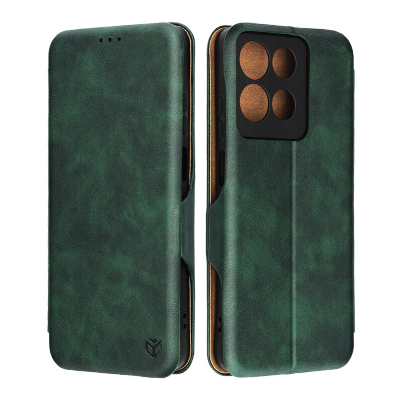 Husa 360° Motorola Moto G17 Techsuit Safe Wallet Plus, verde