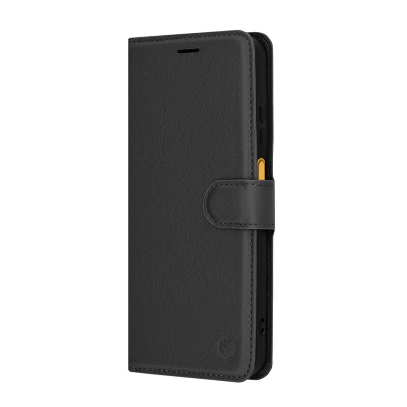 Husa Motorola Moto G17 Power Techsuit Leather Folio, negru