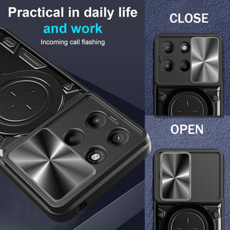 Husa Motorola Moto G17 Techsuit CamGuard Pro, mov