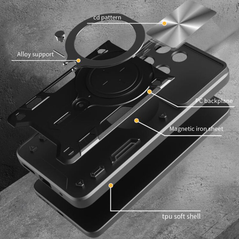 Husa Motorola Moto G17 Power Techsuit CamGuard Pro, roz auriu