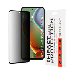 Folie sticla Motorola Moto G17 Power Techsuit 111D Privacy Full Glue, negru