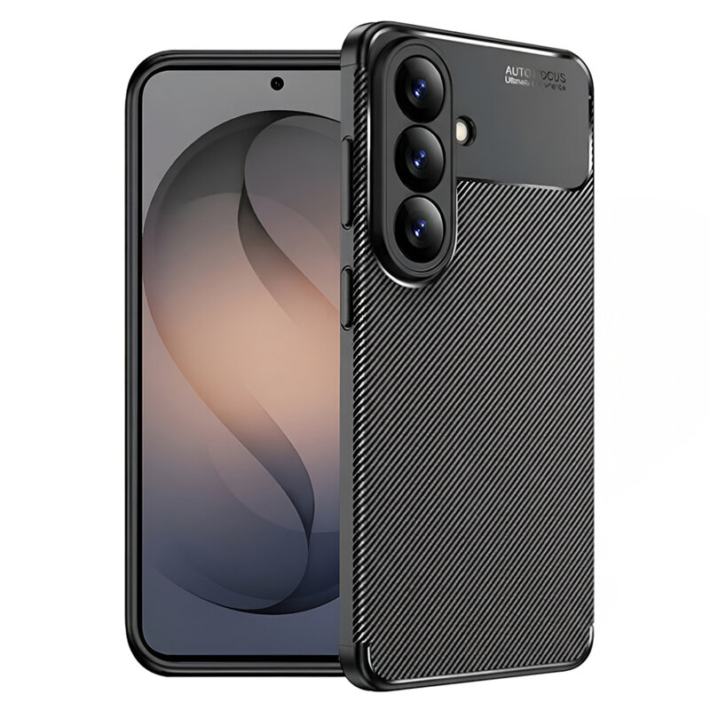 Husa Samsung Galaxy S26 Techsuit CarbonFiber, negru