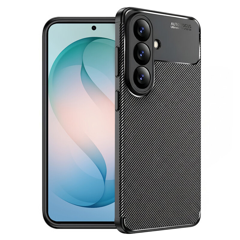 Husa Samsung Galaxy S26 Plus Techsuit CarbonFiber, negru