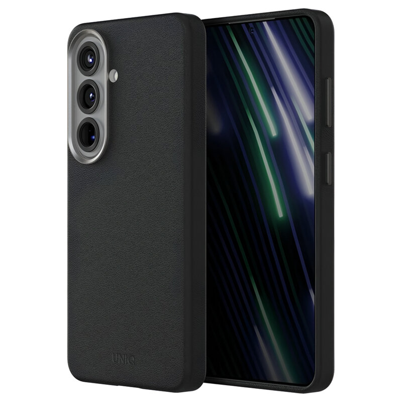 Husa Samsung Galaxy S26 UNIQ Lyden Leatherette, negru