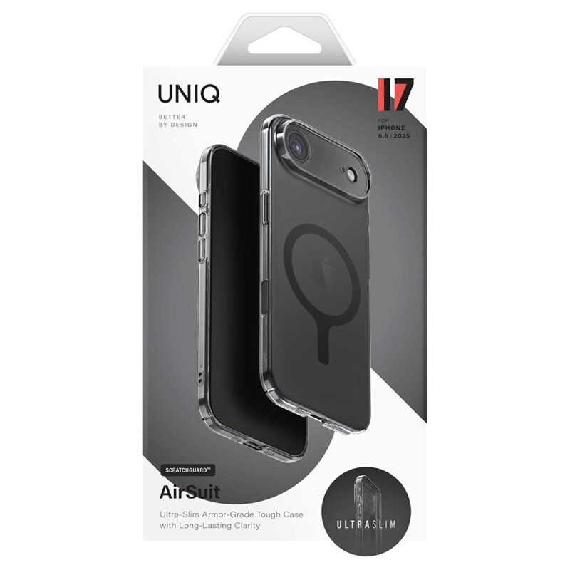 Husa iPhone 17 UNIQ AirSuit MagClick, negru