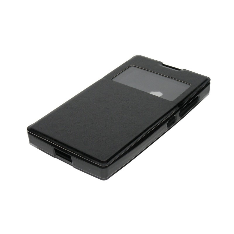 Husa Microsoft Lumia 435 Toc Flip Carte Negru BNG