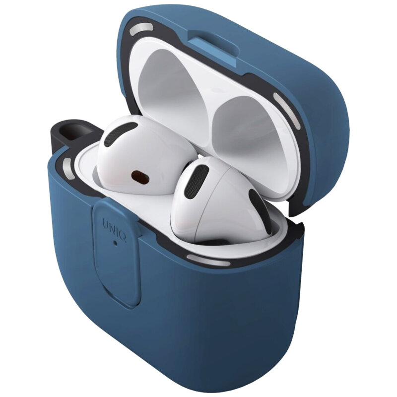 Husa AirPods 4 UNIQ Clyde Series, albastru