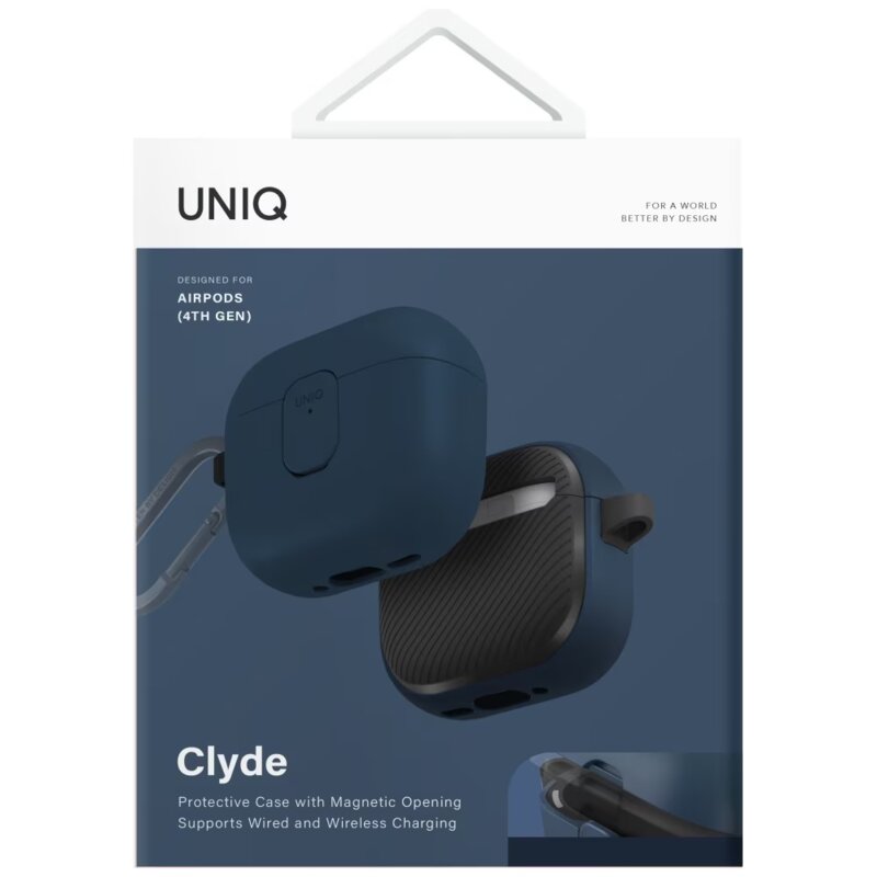 Husa AirPods 4 UNIQ Clyde Series, albastru