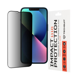Folie sticla iPhone 17e Techsuit 111D Privacy Full Glue, negru