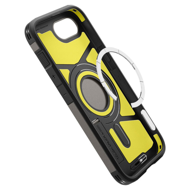 Husa iPhone 17e Spigen Tough Armor MagSafe, cenusiu