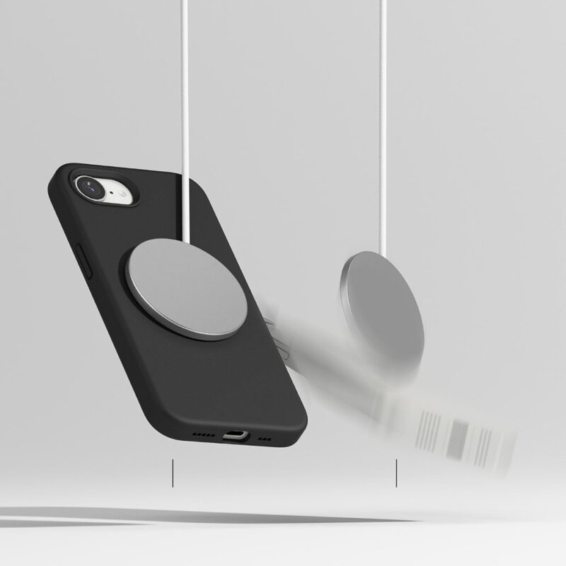 Husa iPhone 17e Ringke Silicone MagSafe, negru