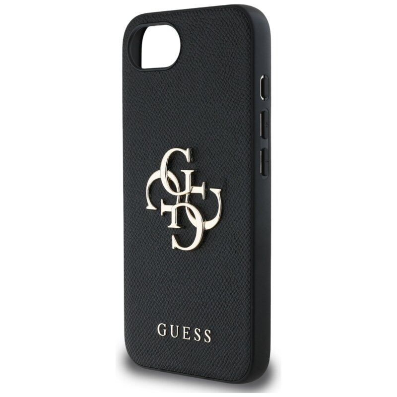 Husa originala Guess iPhone 17e 4G Grained Big and Classic Logo, negru, GUHCPSE4PGT4MBK