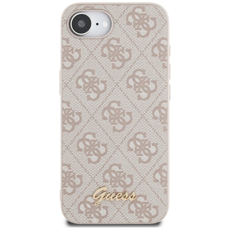 Husa originala Guess iPhone 16e Hardcase 4G Script Logo, roz, GUHMPSE4HG4SHP
