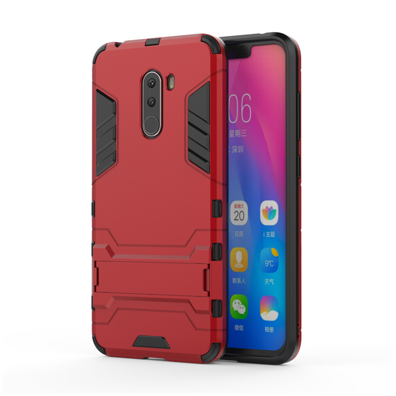 Husa Xiaomi Pocophone F1 Mobster Hybrid Stand Shell – Red