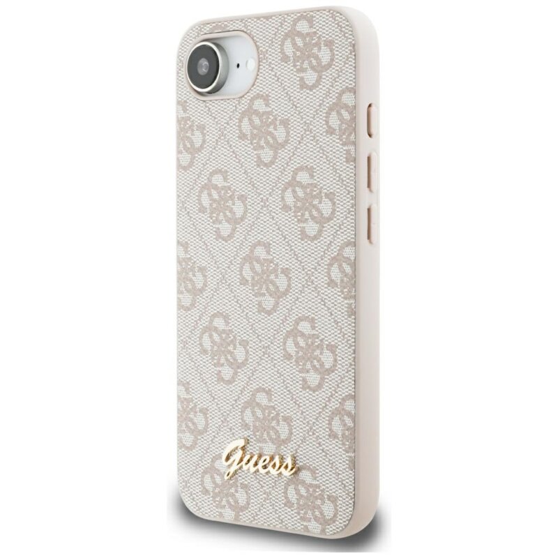 Husa originala Guess iPhone 16e Hardcase 4G Script Logo, roz, GUHMPSE4HG4SHP