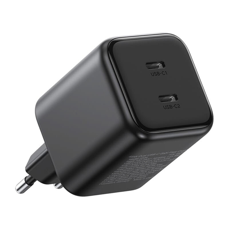 Incarcator GaN tip C, Fast Charge Ugreen, 45W, negru, 65058