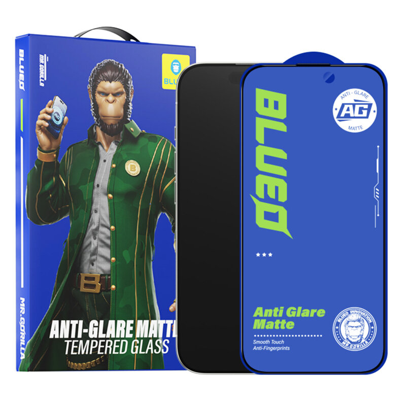 Folie mata iPhone 17e Blueo Anti-Glare Matte Glass, negru